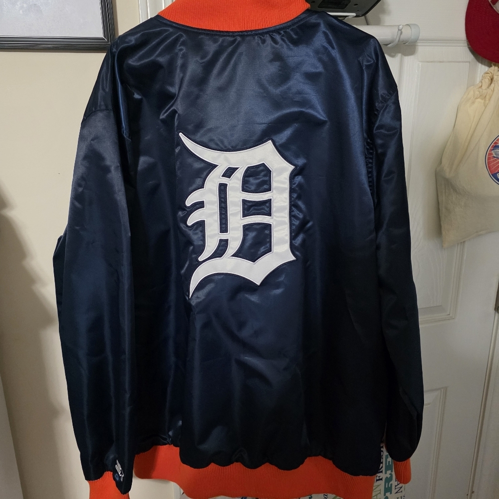 Detroit Tigers Satin Dugout Jacket Mens Size 3xl